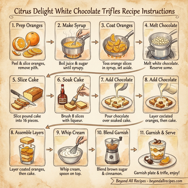 Citrus Delight White Chocolate Trifles instructions