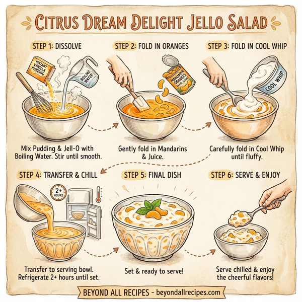 Citrus Dream Delight Jello Salad instructions
