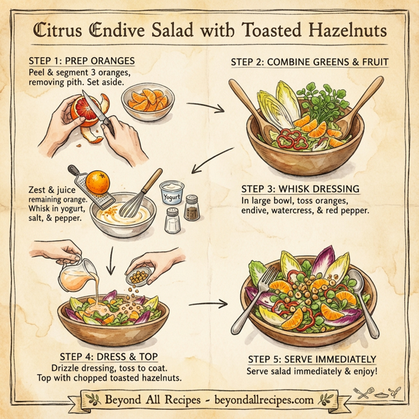Citrus Endive Salad with Toasted Hazelnuts instructions