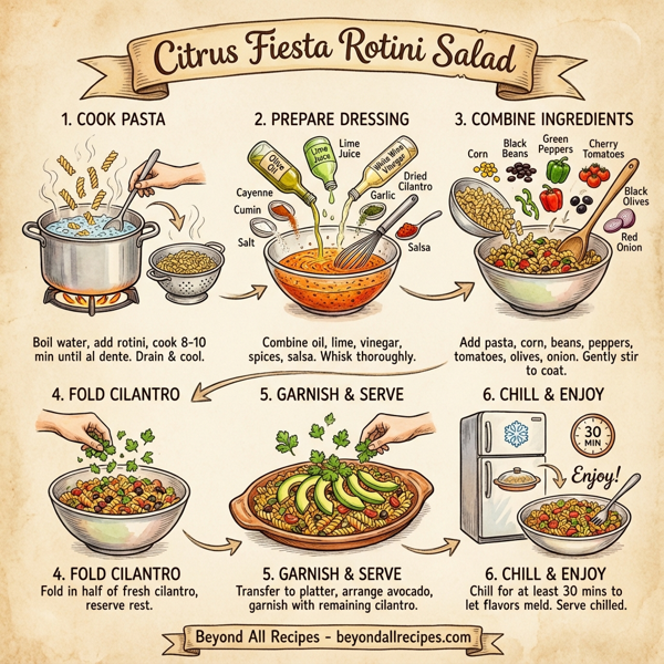 Citrus Fiesta Rotini Salad instructions