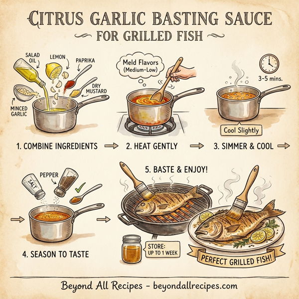 Citrus Garlic Basting Sauce for Grilled Fish instructions