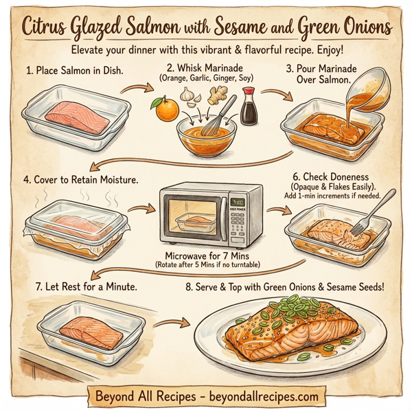 Citrus Glazed Salmon with Sesame and Green Onions instructions