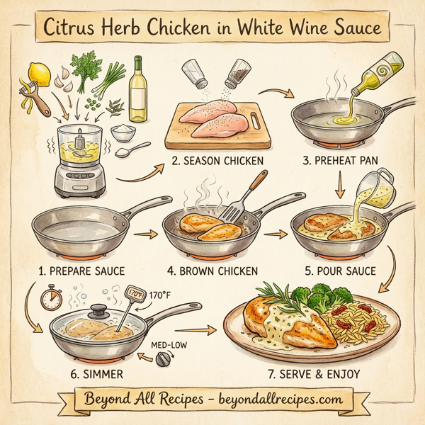 Citrus Herb Chicken in White Wine Sauce instructions