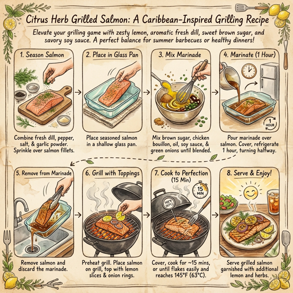 Citrus Herb Grilled Salmon instructions