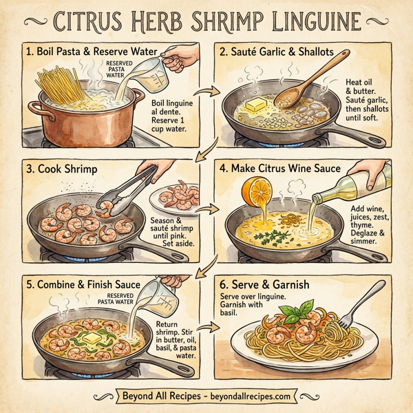 Citrus Herb Shrimp Linguine instructions
