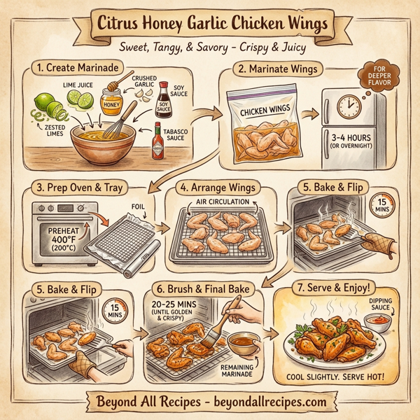Citrus Honey Garlic Chicken Wings instructions