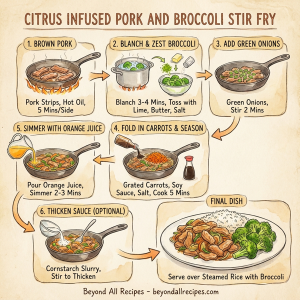 Citrus Infused Pork and Broccoli Stir Fry instructions