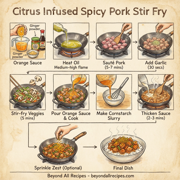 Citrus Infused Spicy Pork Stir Fry instructions