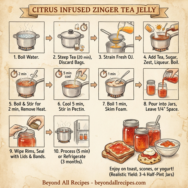 Citrus Infused Zinger Tea Jelly instructions