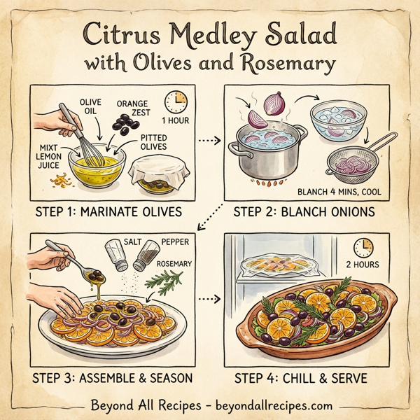 Citrus Medley Salad with Olives and Rosemary instructions
