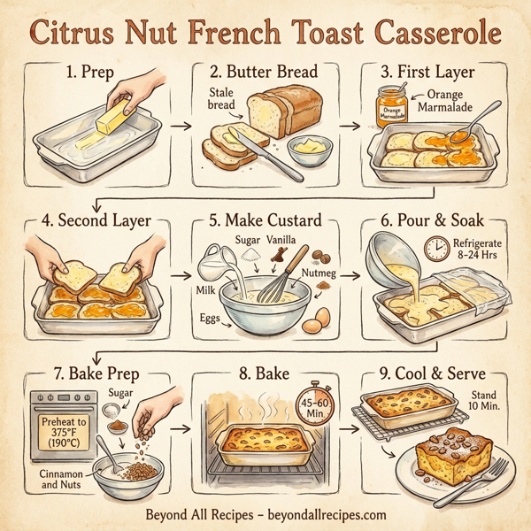 Citrus Nut French Toast Casserole instructions