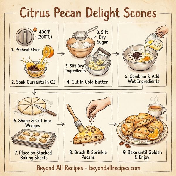 Citrus Pecan Delight Scones instructions