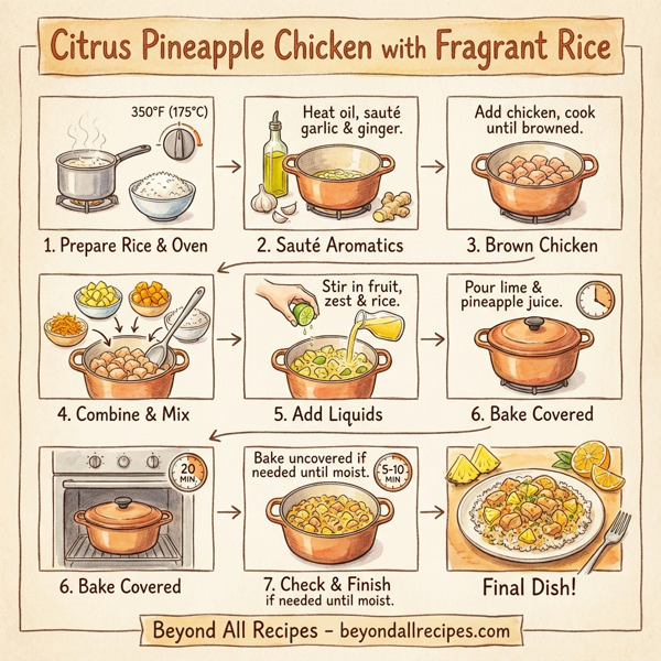 Citrus Pineapple Chicken with Fragrant Rice instructions
