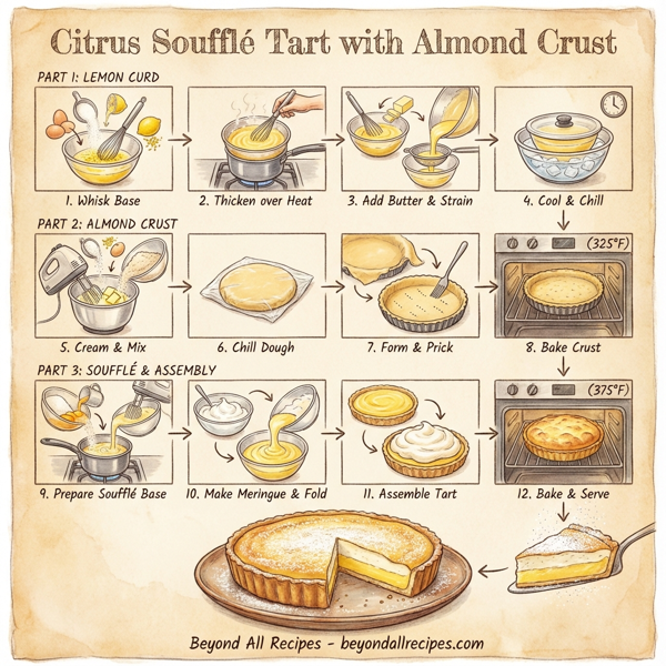 Citrus Soufflé Tart with Almond Crust instructions