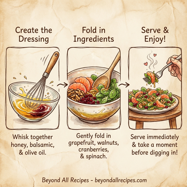 Citrus Spinach Walnut Salad instructions