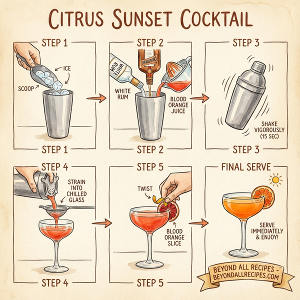 Citrus Sunset Cocktail instructions