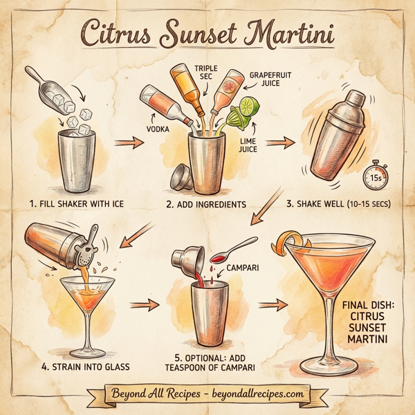 Citrus Sunset Martini instructions