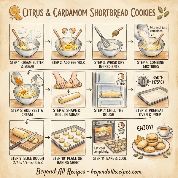 Citrus & Cardamom Shortbread Cookies instructions