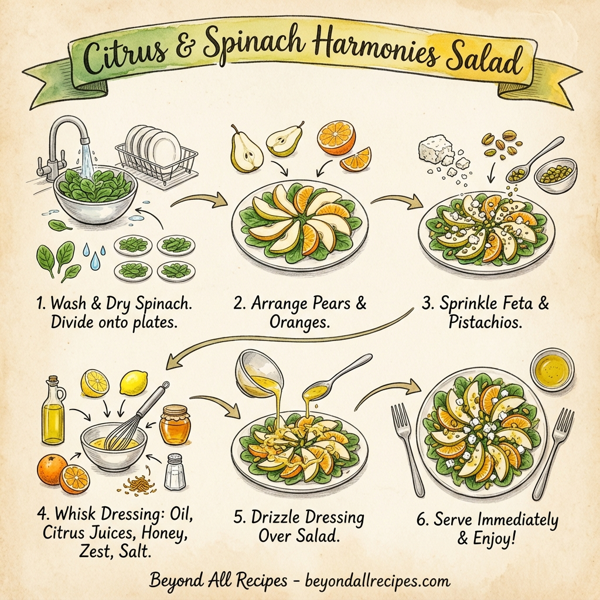 Citrus & Spinach Harmonies Salad instructions