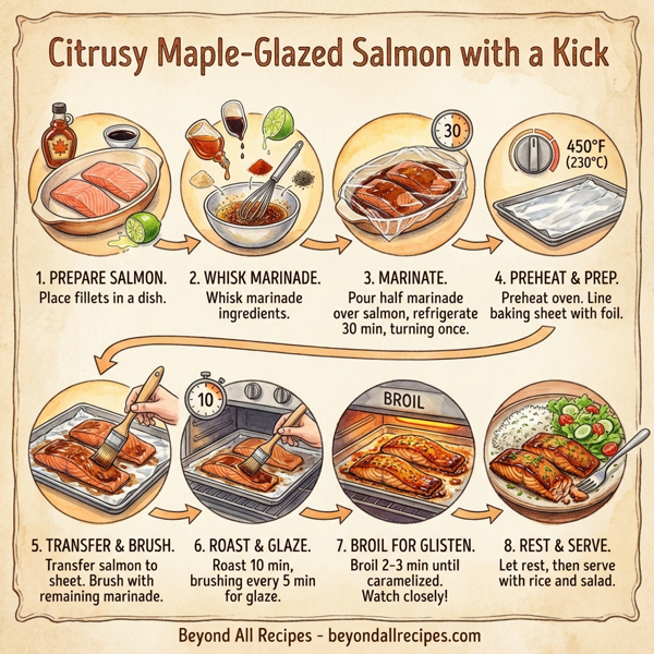 Citrusy Maple-Glazed Salmon with a Kick instructions