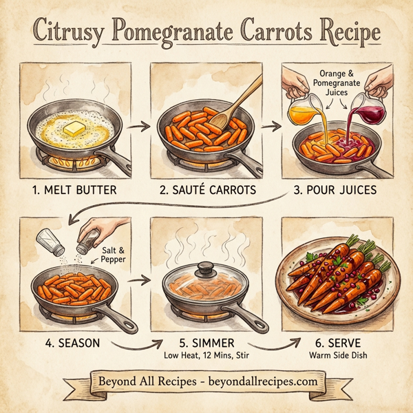 Citrusy Pomegranate Carrots instructions