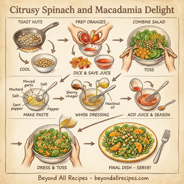 Citrusy Spinach and Macadamia Delight instructions