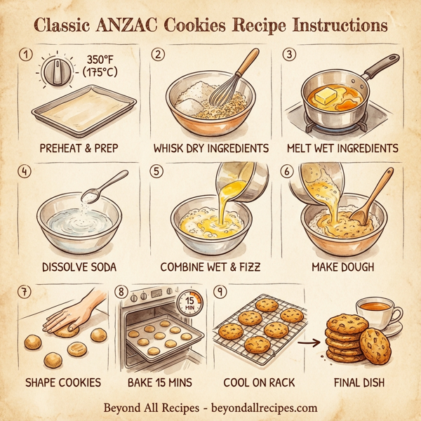 Classic ANZAC Cookies instructions