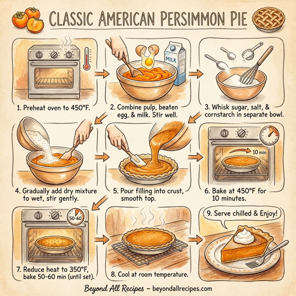 Classic American Persimmon Pie instructions