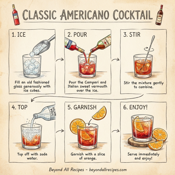 Classic Americano Cocktail instructions