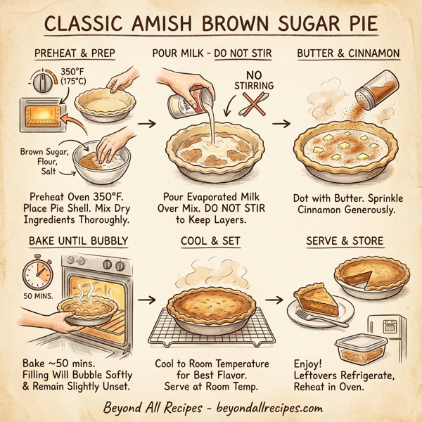 Classic Amish Brown Sugar Pie instructions