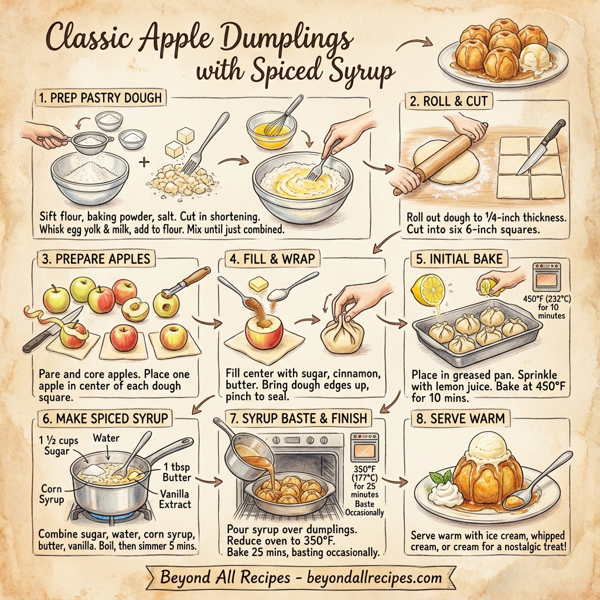 Classic Apple Dumplings with Spiced Syrup instructions