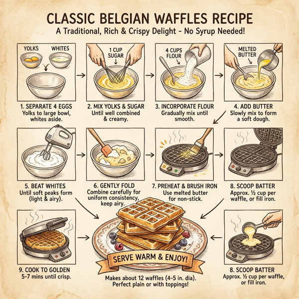 Classic Belgian Waffles instructions