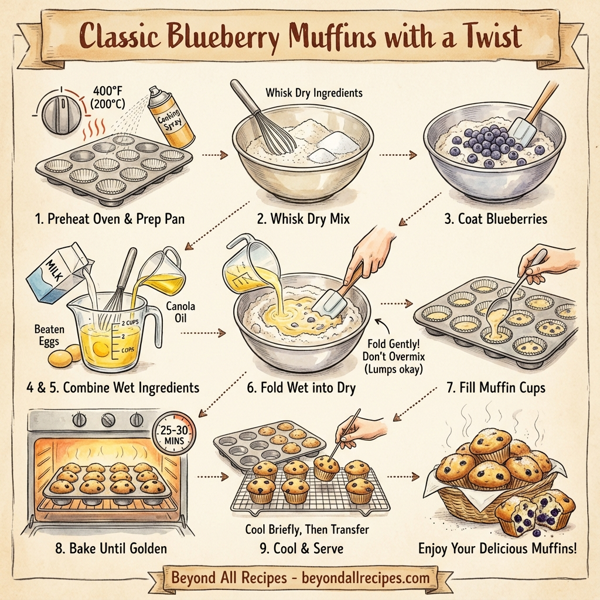 Classic Blueberry Muffins with a Twist instructions