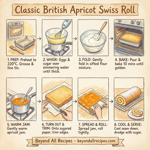 Classic British Apricot Swiss Roll instructions