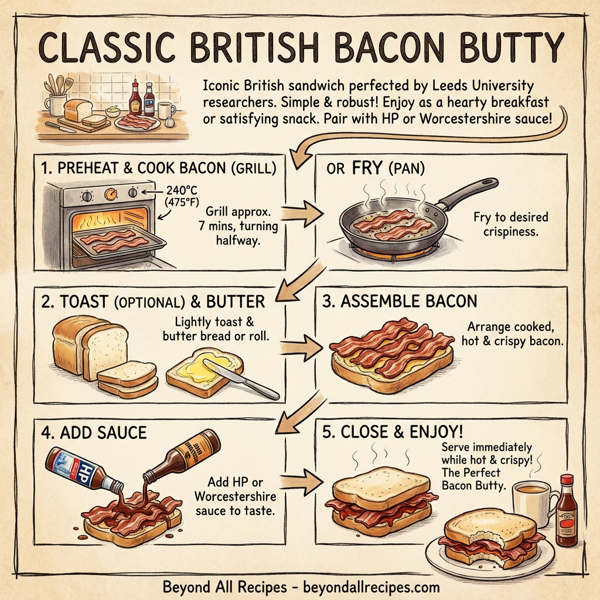 Classic British Bacon Butty instructions