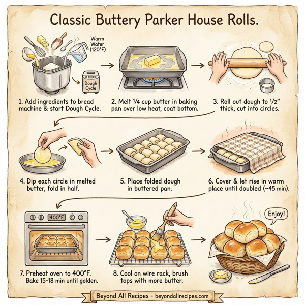 Classic Buttery Parker House Rolls instructions