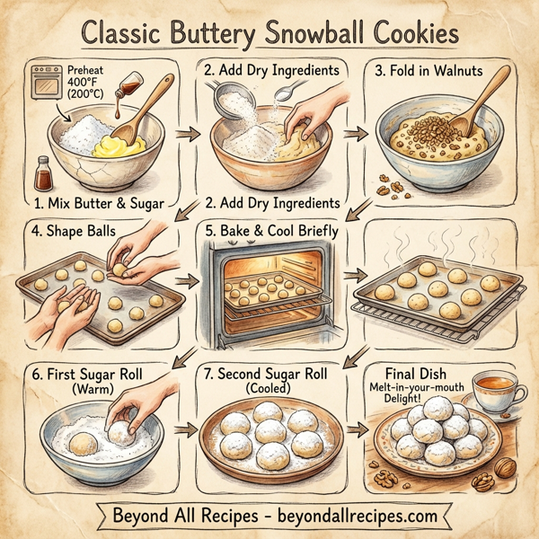 Classic Buttery Snowball Cookies instructions