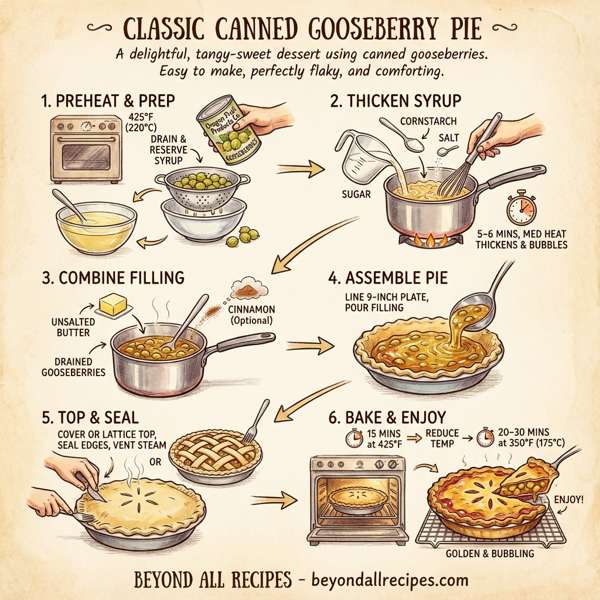 Classic Canned Gooseberry Pie instructions