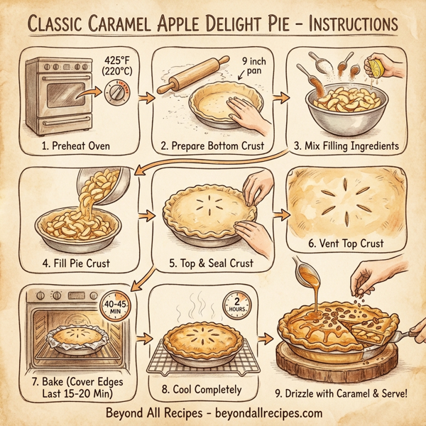 Classic Caramel Apple Delight Pie instructions