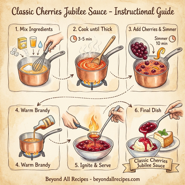 Classic Cherries Jubilee Sauce instructions