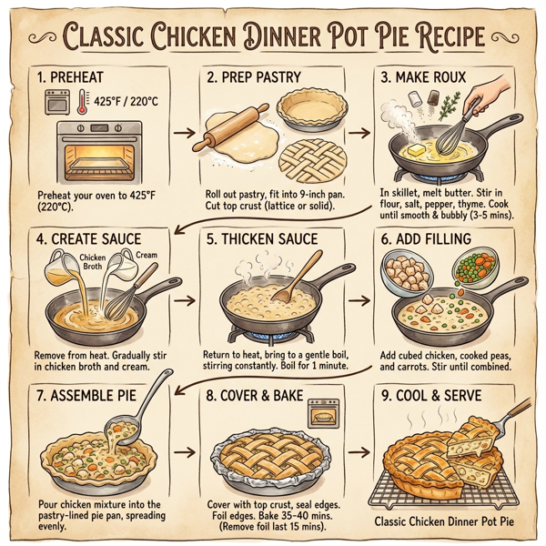Classic Chicken Dinner Pot Pie instructions