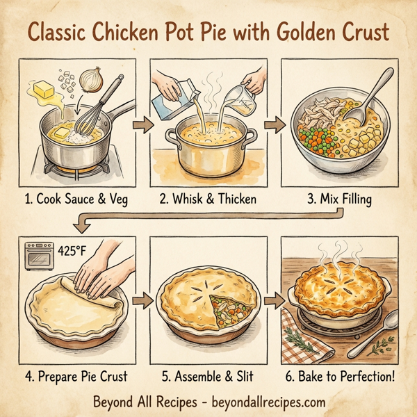 Classic Chicken Pot Pie with Golden Crust instructions