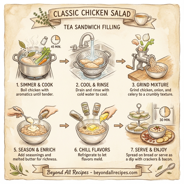Classic Chicken Salad Tea Sandwich Filling instructions