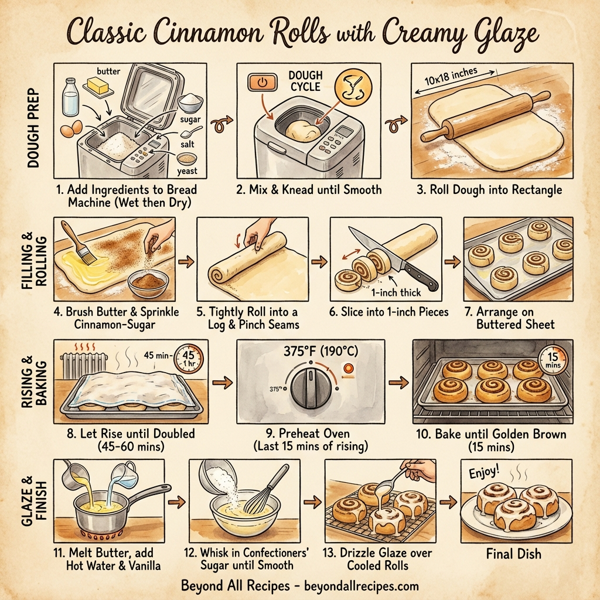 Classic Cinnamon Rolls with Creamy Glaze instructions