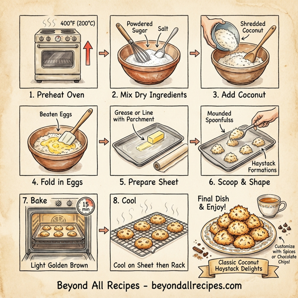 Classic Coconut Haystack Delights instructions