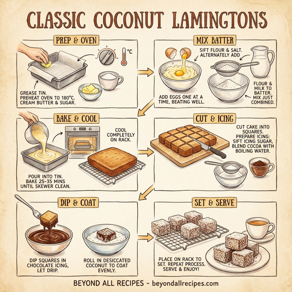 Classic Coconut Lamingtons instructions