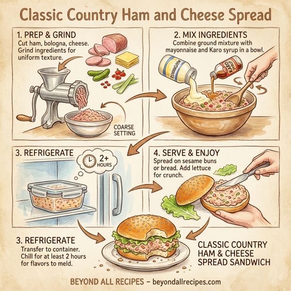 Classic Country Ham and Cheese Spread instructions