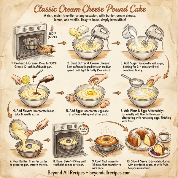 Classic Cream Cheese Pound Cake instructions
