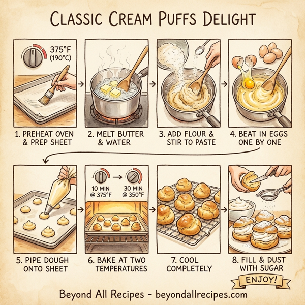 Classic Cream Puffs Delight instructions