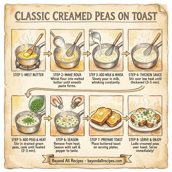 Classic Creamed Peas on Toast instructions